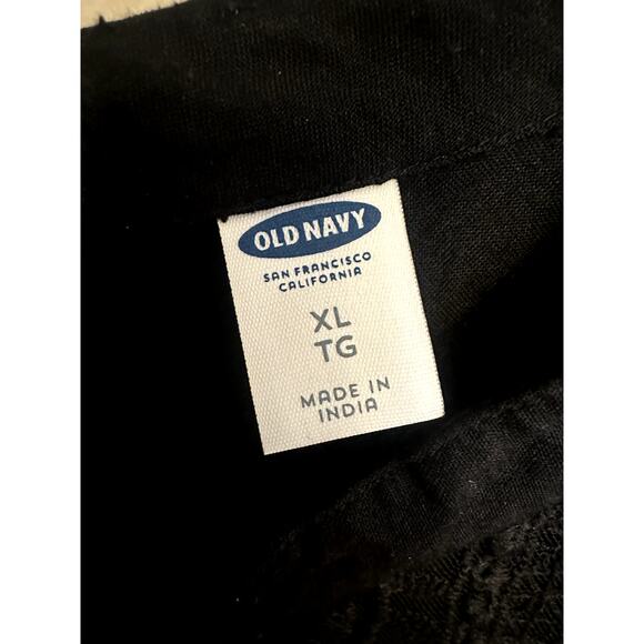 Old Navy Black Boho Embroidered Long Sleeve Blouse Women’s XL - Picture 4 of 5